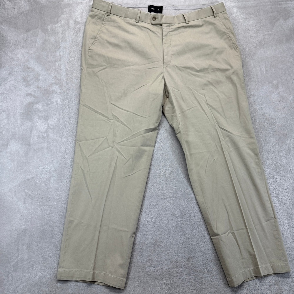 Hiltl Pants Mens 40x38 (40x28) Tan HEMMED‎ Dayne-So Chino Trousers Straight Leg